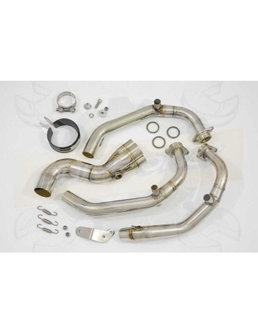 MT09 MT-09 2013-2021 Passage Bas Décatalyseur Ligne complète & Silencieux Rond GP Style En Inox 350mm