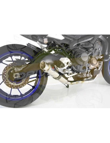 MT09 MT-09 2013-2021 Passage Bas Décatalyseur Ligne complète & Silencieux Rond GP Style En Inox 350mm