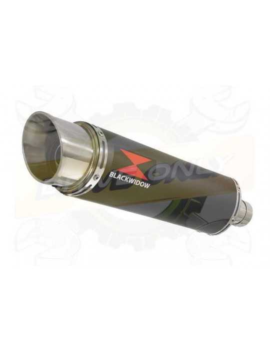 FZS1000 FAZER Silencieux Kit & Silencieux Rond GP Style Noir En Inox BG36R 360mm