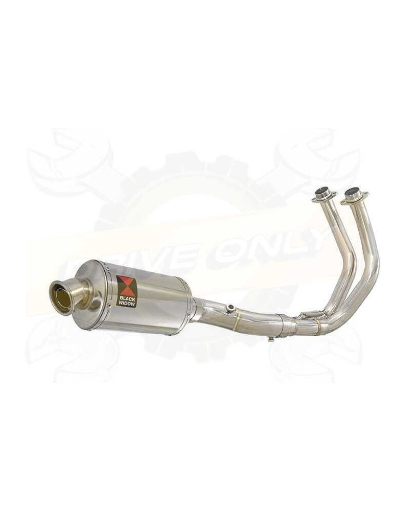 FZ-07 Tracer 2014 2015 2016 2017 Passage Bas Décatalyseur Ligne complète & Silencieux Ovale En Inox 230mm