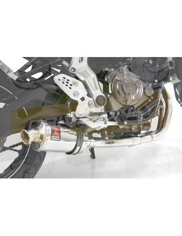 FZ-07 Tracer 2014 2015 2016 2017 Passage Bas Décatalyseur Ligne complète & Silencieux Ovale En Inox 230mm