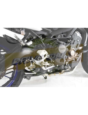 MT-09 Tracer 2013-2021  Passage Bas Décatalyseur Ligne complètes Rond GP Style Carbon Silencieux 230mm