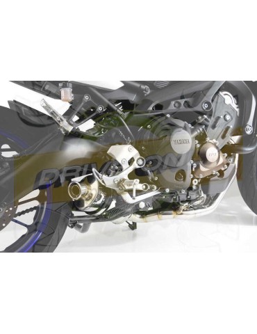MT-09 Tracer 2013-2021  Tracer Passage Bas Décatalyseur Ligne complètes Ovale Stainless Silencieux 230mm