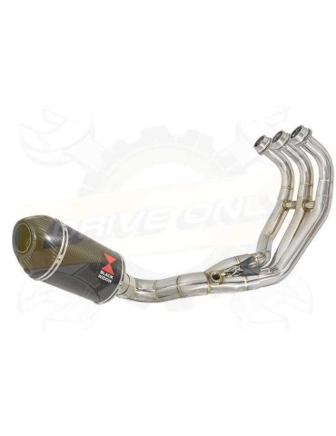 MT-09 Tracer 2013-2021  Passage Bas Décatalyseur Ligne complètes Silencieux Ovale En Carbone + Carbon Tip 200mm