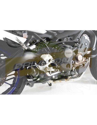 MT-09 Tracer 2013-2021  Passage Bas Décatalyseur Ligne complètes Silencieux Ovale En Carbone + Carbon Tip 200mm