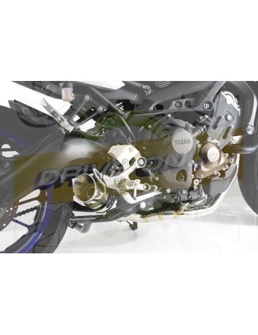 MT-09 Tracer 2013-2021  Tracer Passage Bas Décatalyseur Ligne complètes Rond Stainless Silencieux 200mm