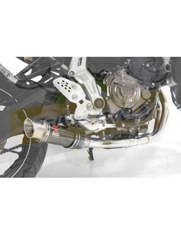 FZ-07 Tracer 2014 2015 2016 2017 Passage Bas Décatalyseur Ligne complète & Silencieux GP Rond En Carbone + Canule en Titane 230m