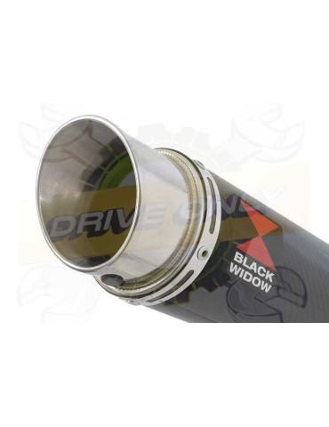 FZ-07 Tracer 2014 2015 2016 2017 Passage Bas Décatalyseur Ligne complète & Silencieux Rond En Carbone 200mm