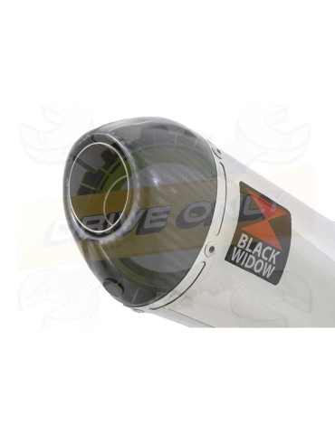 VFR800F VFR 800 1997-2003 (RC46) Tube de raccord et Silencieux Ovale En Inox + Carbone 200mm