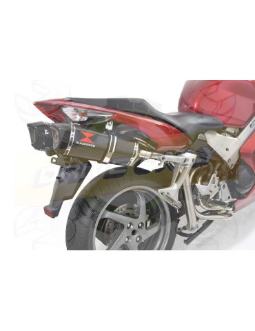 VFR 800 VTEC (RC46) 2002 - 2013 Tube de raccord + Silencieux Hexagonale En Carbone 300mm