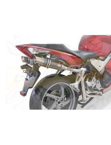 VFR 800 VTEC (RC46) 2002 - 2013 Tube de raccord & Silencieux Rond GP Style Carbone + Titanium 230mm
