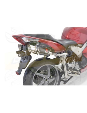 VFR 800 VTEC (RC46) 2002 - 2013 Tube de raccord + Silencieux Rond En Carbone 200mm