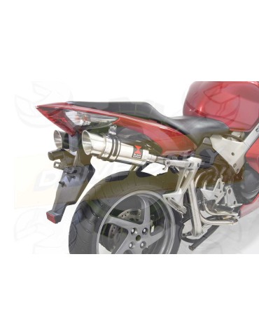 VFR 800 VTEC (RC46) 2002 - 2013 Tube de raccord + Silencieux Rond Inox 200mm