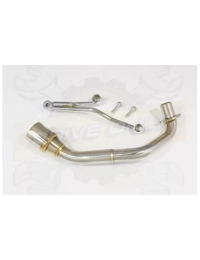 Vespa ET4 125 1996 2005 exhaust system with 300mm oval carbon fibre