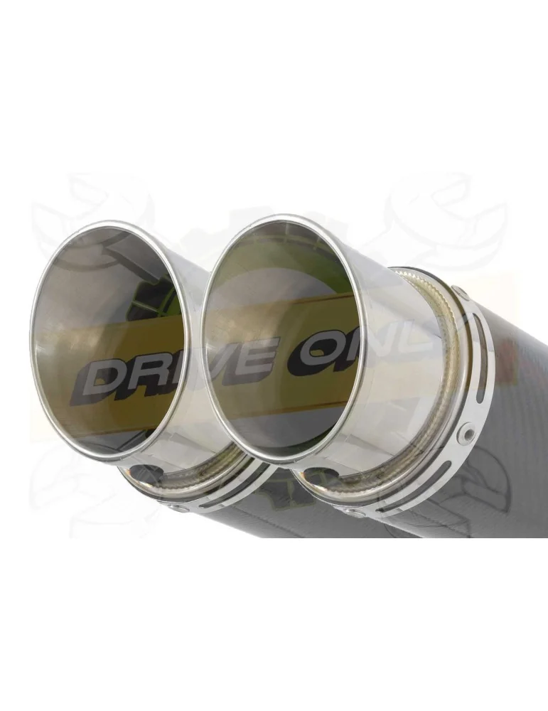 XT660Z TENERE 2008-2017 Tube de raccord & Silencieux Rond En Carbone 200mm