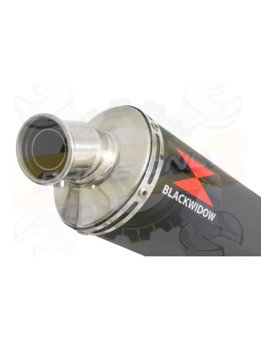 R6 YZF600 2017-2018 (RJ27) Hi level Silencieux kit + Silencieux Rond Noir en Inox 400mm