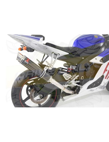 R6 YZF600 2017-2018 (RJ27) Hi level Silencieux kit + Silencieux GP Rond En Carbone 350mm
