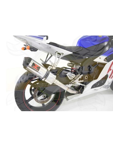 R6 YZF600 2017-2018 (RJ27) Hi level Silencieux kit  + Silencieux Ovale en Inox & Canule en Carbone 300mm