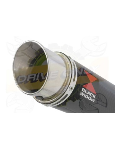 R6 YZF600 2017-2018 (RJ27) Hi level Silencieux kit + Silencieux Rond En Carbone 200mm