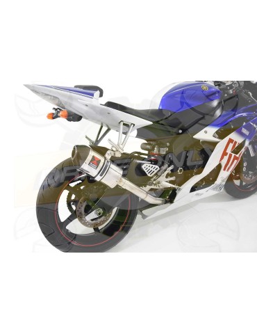 R6 YZF600 2017-2018 (RJ27) Hi level Silencieux kit + Silencieux Ovale en Inox & Canule en Carbone 200mm