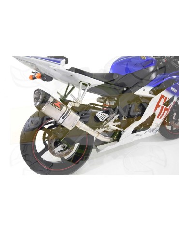 R6 YZF600 2017-18 (RJ27) Race Decata Hi Level Ligne complète + Silencieux Tri-Ovale en Inox + Canule en Carbone 250mm