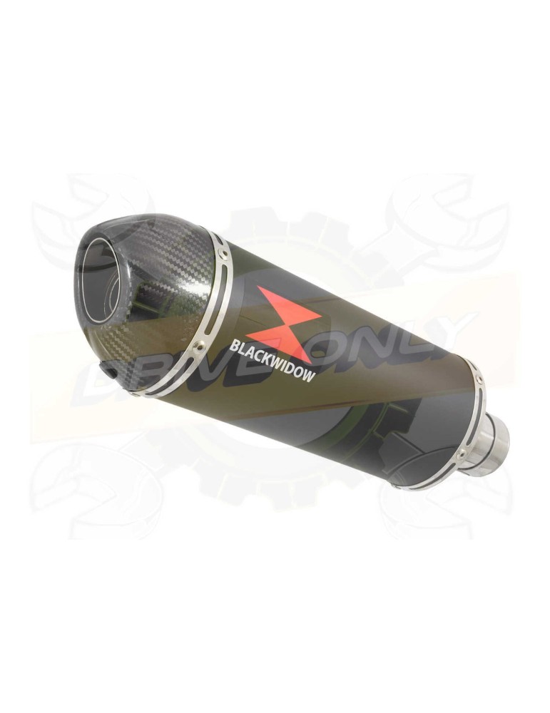 R6 YZF600 2017 -2018 (RJ27) Race Decata Passage Haut Ligne complète + Silencieux Ovale Noir en Inox / Canule en Carbone 300mm