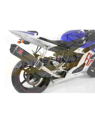 R6 YZF600 2017 -18 (RJ27) Race Decata Passage Haut Ligne complète + Silencieux Ovale En Carbone 400mm