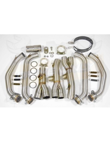 R6 YZF600 2017 2018 (RJ27) Race Decata Ligne complète + Silencieux Ovale En Carbone 300mm