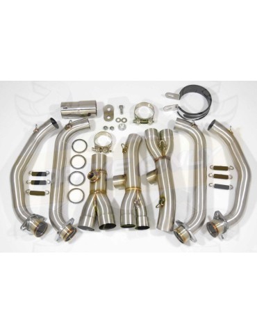 R6 YZF600 2017 2018 (RJ27) Race Decata Ligne complète + Silencieux Rond GP en Inox 230mm