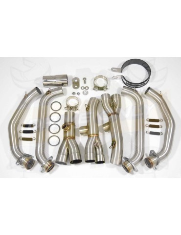 R6 YZF600 2017 2018 (RJ27) Race De Cat Ligne complètes + Rond En Carbone Silencieux 200mm