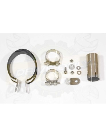 R6 YZF600 2017-2018 (RJ27) Silencieux kit + Silencieux Ovale Noir en Inox 300mm