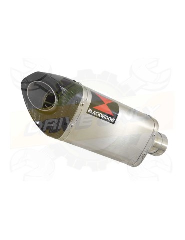 R6 YZF600 2017-2018 (RJ27) Silencieux kit + Silencieux Tri-Ovale en Inox + Canule en Carbone 250mm