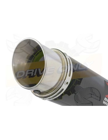 R6 YZF600 2017-2018 (RJ27) Silencieux kit + Silencieux Rond en Carbone 200mm