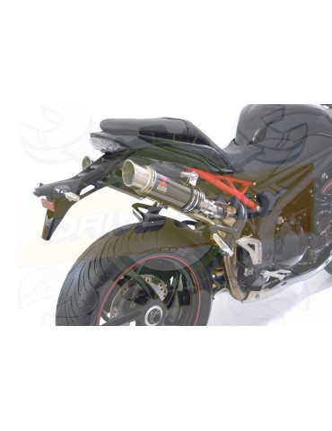 Speed Triple 1050 S R 2011-2015 Par paire / Silencieux Kit + Silencieux GP Rond Carbone & Canule en Titane 230mm