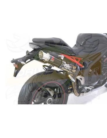 Speed Triple 1050 S R 2011-2015 Par paire / Silencieux Kit + Silencieux GP Rond Noir en Inox 230mm