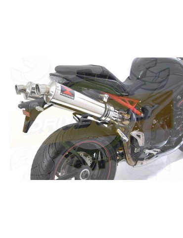 Speed Triple 1050 S R 2011-2015 Par paire / Silencieux Kit + Silencieux Rond en Inox 400mm