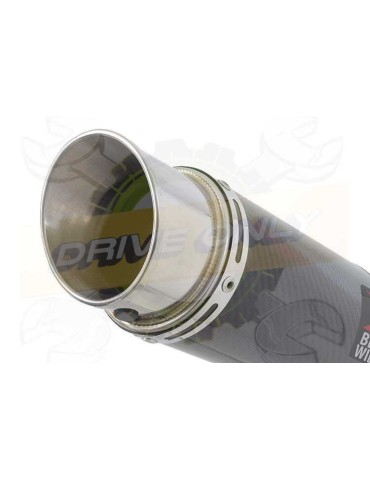 GSX1250FA GSX 1250 2010-2016 Refroidissement à Eau / Tube de raccord + Silencieux Rond En Carbone 200mm