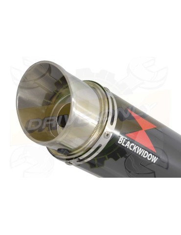GSX1200 Inazuma Tube de raccord et Silencieux GP Rond Noir En Inox 360mm