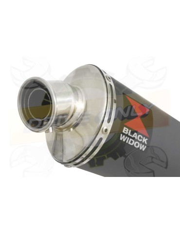 GSX1200 Inazuma Tube de raccord et Silencieux Ovale Noir En Inox 230mm