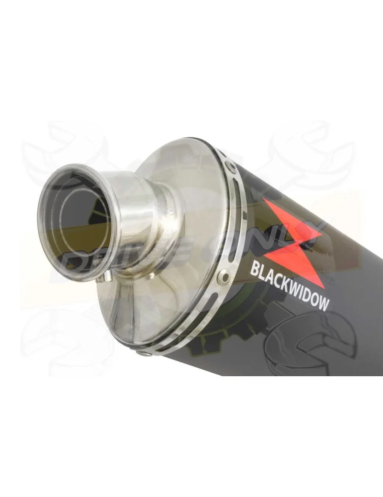 GSX 750 Inazuma Ligne complète & Silencieux Rond Noir En Inox 400mm