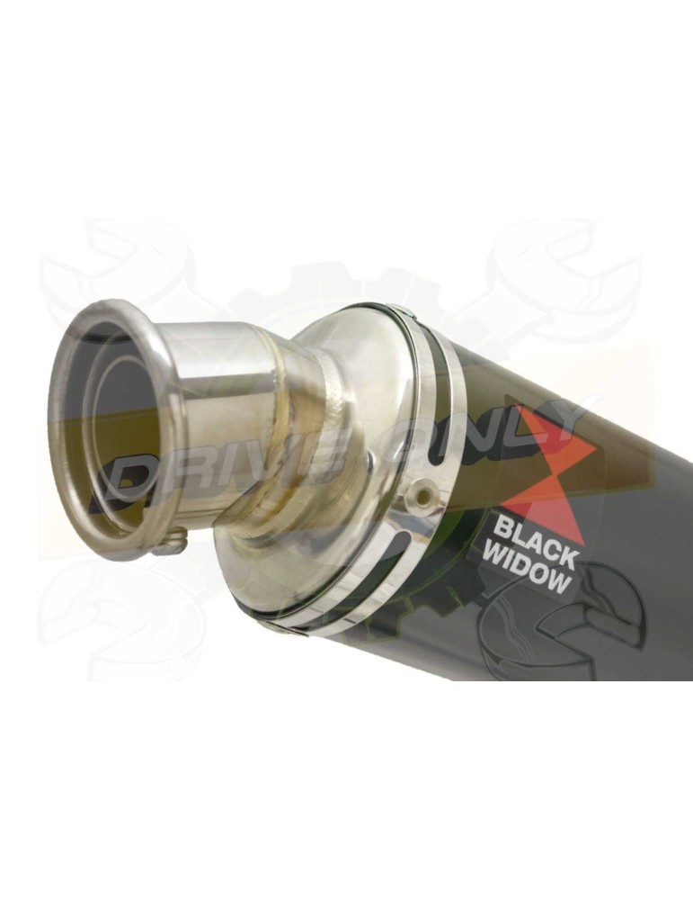 GSX 750 Inazuma Ligne complète & Silencieux Rond Noir En Inox 350mm