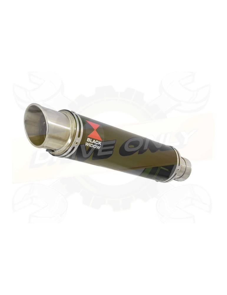 GSF 600 GSF600 Bandit 95-04 Refroidissement à Huile / Tube de raccord et Silencieux Rond GP Noir en Inox 350mm