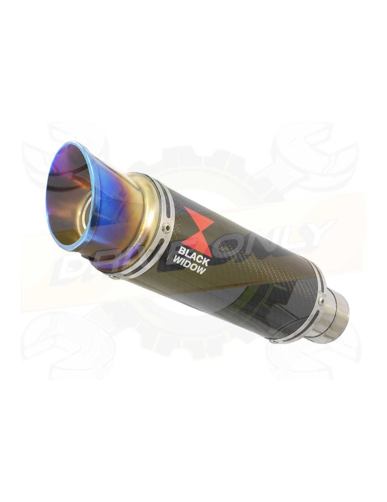 GSF 600 GSF600 Bandit 95-04 Refroidissement à Huile / Tube de raccord et Silencieux Rond GP Style en Carbone + canule en Inox An