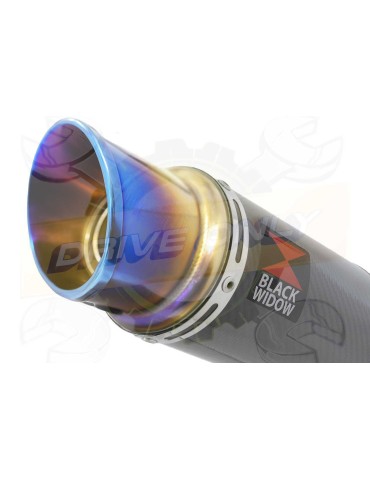 GSF 600 GSF600 Bandit 95-04 Refroidissement à Huile / Tube de raccord et Silencieux Rond GP Style en Carbone + canule en Inox An