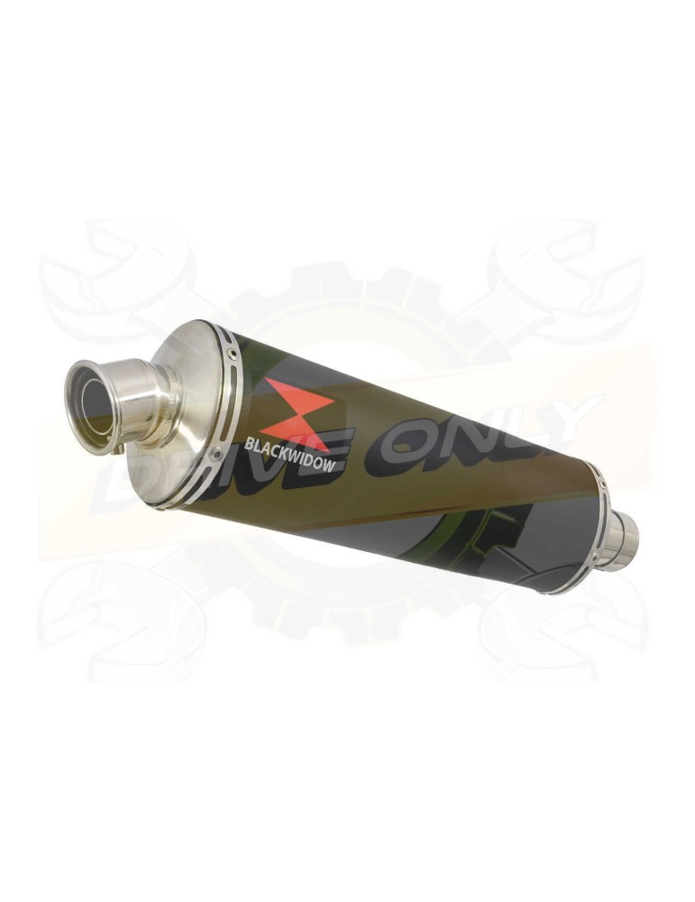 GSF 600 GSF600 Bandit 1995-2004 Refroidissement à Huile / Tube de raccord et Silencieux Ovale Noir en Inox 400mm