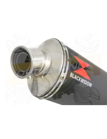 GSF 600 GSF600 Bandit 1995-2004 Refroidissement à Huile / Tube de raccord et Silencieux Ovale Noir en Inox 400mm