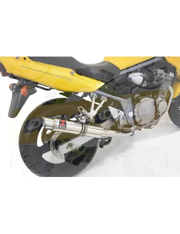 GSF 600 GSF600 Bandit 1995-2004 Refroidissement à Huile / Tube de raccord et Silencieux Rond GP Style en Inox 350mm