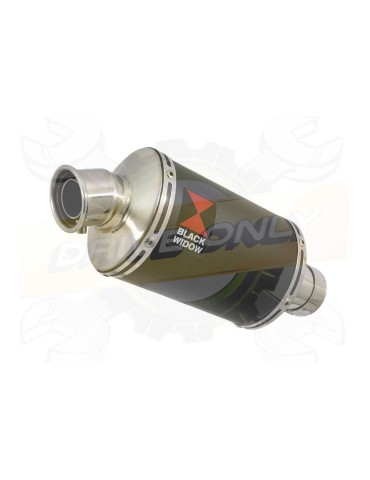 GSF 600 GSF600 Bandit 1995-2004 Refroidissement à Huile / Tube de raccord et Silencieux Ovale Noir en Inox 230mm