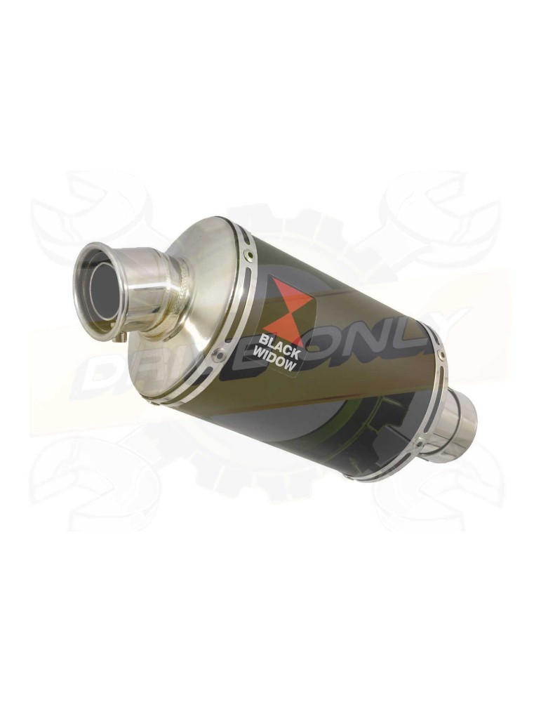 GSF 600 GSF600 Bandit 1995-2004 Refroidissement à Huile / Tube de raccord et Silencieux Ovale Noir en Inox 230mm