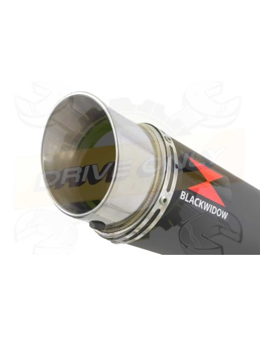 GSX 750 Inazuma Tube de raccord et Silencieux Rond GP Style Noir En Inox 360mm
